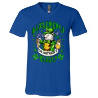 Irish Cat Happy St Patricks Day Gift V-Neck T-Shirt