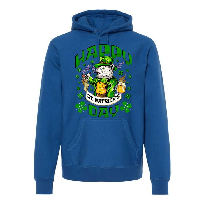 Irish Cat Happy St Patricks Day Gift Premium Hoodie