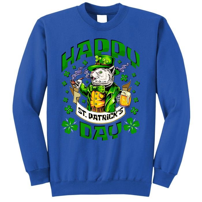 Irish Cat Happy St Patricks Day Gift Tall Sweatshirt