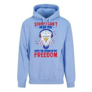 I Cant Hear You Over The Sound Of My Freedom Unisex Surf Hoodie