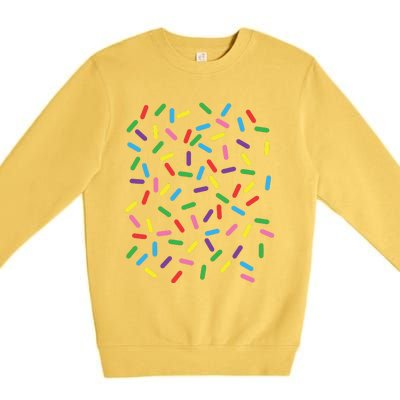 Ice Cream Halloween DIY Costume Rainbow Sprinkles Donut Premium Crewneck Sweatshirt