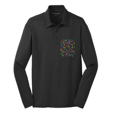 Ice Cream Halloween DIY Costume Rainbow Sprinkles Donut Silk Touch Performance Long Sleeve Polo