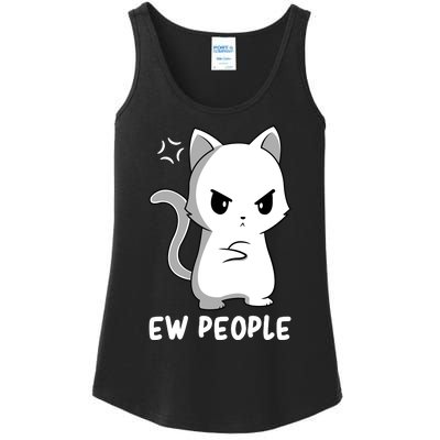 Introvert Cat Humor Antisocial Sarcasm Ladies Essential Tank