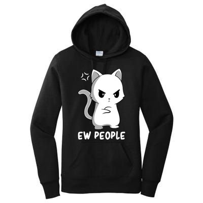 Introvert Cat Humor Antisocial Sarcasm Women's Pullover Hoodie