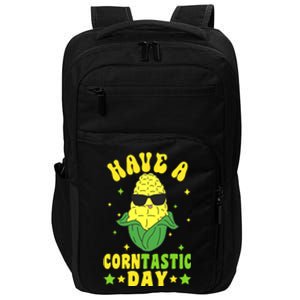 It's Corn Have A Corntastic Day Funny Corn Toddler Impact Tech Backpack