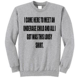 I Came Here To Meet An Underage Child And All I Got Was This Lousy Tall Sweatshirt