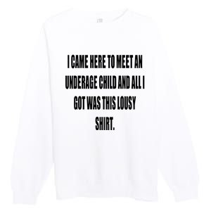 I Came Here To Meet An Underage Child And All I Got Was This Lousy Premium Crewneck Sweatshirt