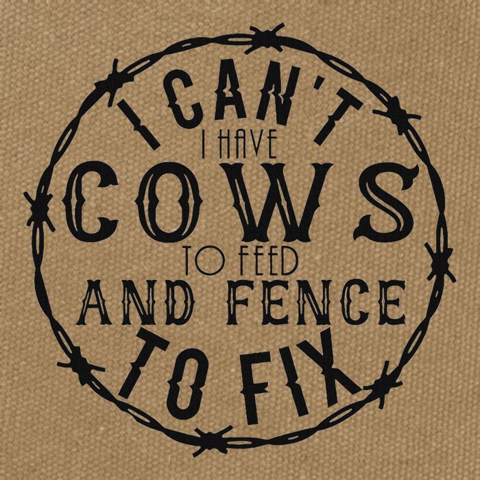 I CanT Have Cows To Feed And Fence To Fix Farmer Cotton Canvas Backpack