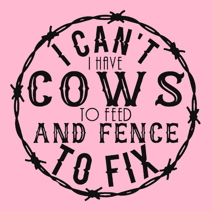 I CanT Have Cows To Feed And Fence To Fix Farmer Poster