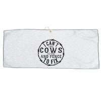 I CanT Have Cows To Feed And Fence To Fix Farmer Large Microfiber Waffle Golf Towel