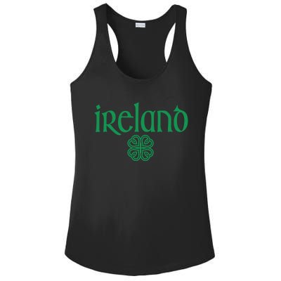 Ireland Clover Hearts Irish Style Text Green Print Gift Ladies PosiCharge Competitor Racerback Tank