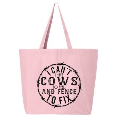 I CanT Have Cows To Feed And Fence To Fix Farmer Vintage 25L Jumbo Tote