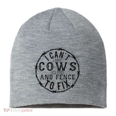 I CanT Have Cows To Feed And Fence To Fix Farmer Vintage Sustainable Beanie