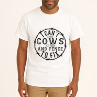 I CanT Have Cows To Feed And Fence To Fix Farmer Vintage Tall T-Shirt