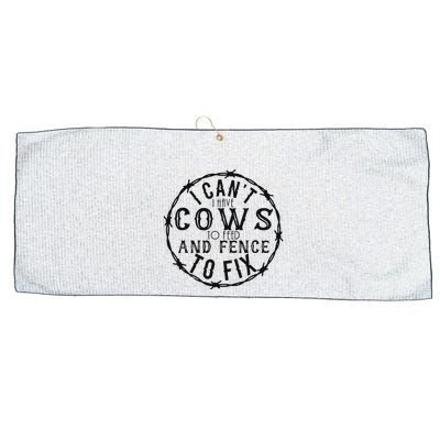 I CanT Have Cows To Feed And Fence To Fix Farmer Vintage Large Microfiber Waffle Golf Towel