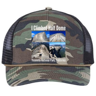 I Climbed Half Dome, Yosemite National Park, California Retro Rope Trucker Hat Cap