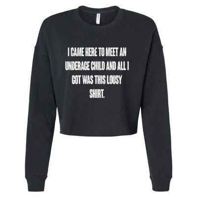 I Came Here To Meet An Underage Child I Got Was This Lousy Cropped Pullover Crew