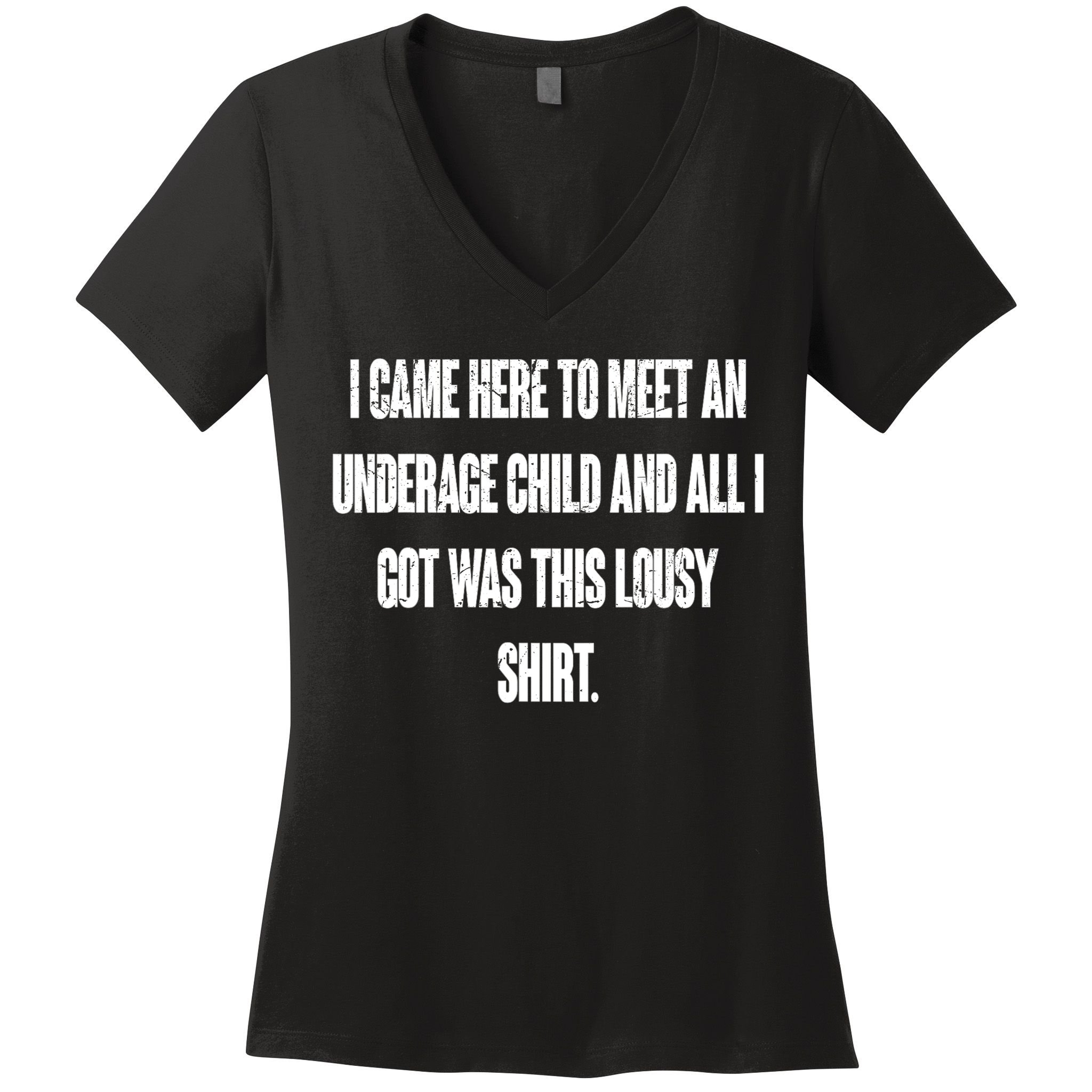 I Came Here To Meet An Underage Child I Got Was This Lousy Women's V-Neck T-Shirt