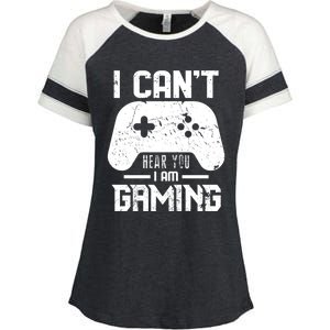 I Cant Hear You I Am Gaming Game Lover Gift Cool Gift Enza Ladies Jersey Colorblock Tee