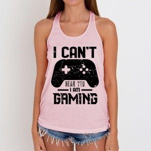 I Cant Hear You I Am Gaming Game Lover Gift Cool Gift Women's Knotted Racerback Tank