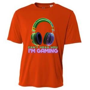 I CanT Hear You IM Gaming Addicted Gamer Graphic Cool Gift Cooling Performance Crew T-Shirt