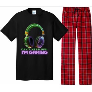 I CanT Hear You IM Gaming Addicted Gamer Graphic Cool Gift Pajama Set