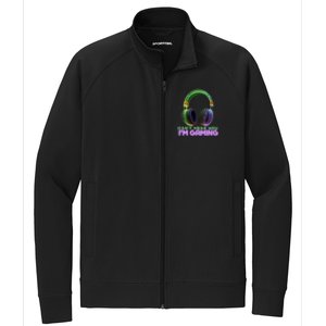 I CanT Hear You IM Gaming Addicted Gamer Graphic Cool Gift Stretch Full-Zip Cadet Jacket