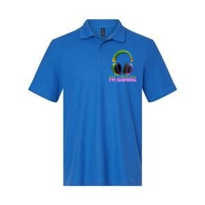 I CanT Hear You IM Gaming Addicted Gamer Graphic Cool Gift Softstyle Adult Sport Polo