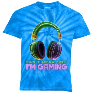 I CanT Hear You IM Gaming Addicted Gamer Graphic Cool Gift Kids Tie-Dye T-Shirt