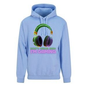 I CanT Hear You IM Gaming Addicted Gamer Graphic Cool Gift Unisex Surf Hoodie