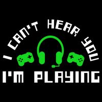 I Cant Hear You I Am Playing Gaming Headset Gift Cooling Performance Crew T-Shirt
