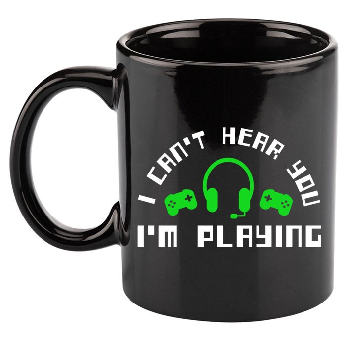 I Cant Hear You I Am Playing Gaming Headset Gift 11oz C Handle Ceramic Mug