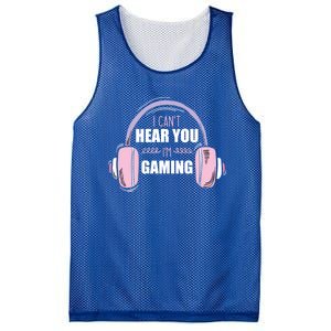 I CanT Hear You IM Gaming Funny Gamer Headset Cool Gift Mesh Reversible Basketball Jersey Tank