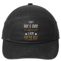 I Caffeinate & Hope For The Best Funny Coffee Lover Gift 7-Panel Snapback Hat