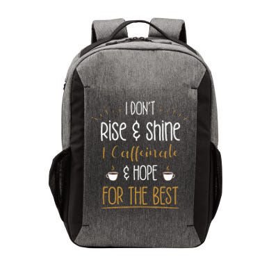 I Caffeinate & Hope For The Best Funny Coffee Lover Gift Vector Backpack