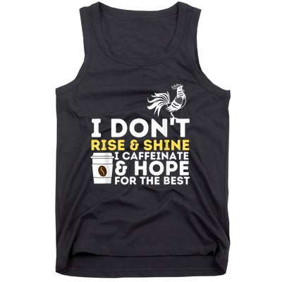 I Caffeinate & Hope For The Best Coffee Lover Caffeine Tank Top