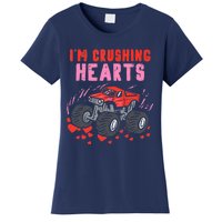 I Crush Hearts Monster Truck Valentines Day Women's T-Shirt