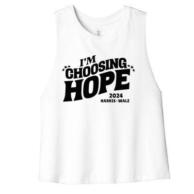 IM Choosing Hope Kamala Harris Tim Walz Waltz 2024 Women's Racerback Cropped Tank