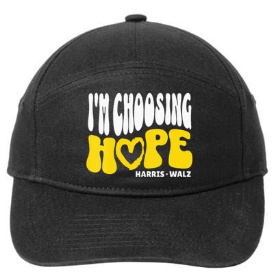 Im Choosing Hope Kamala Harris Tim Walz Waltz 2024 7-Panel Snapback Hat