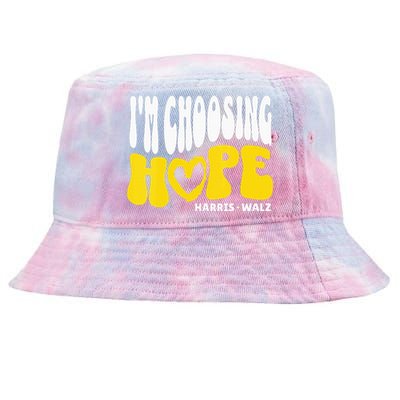 Im Choosing Hope Kamala Harris Tim Walz Waltz 2024 Tie-Dyed Bucket Hat