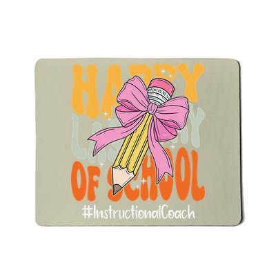Instructional Coach Happy Last Day Of School Coquette Bow Mousepad