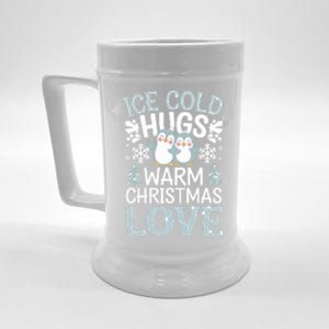 Ice Cold Hugs Warm Christmas Love Penguin Christmas Gift Beer Stein