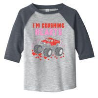 I Crush Hearts Monster Truck Toddler Boys Valentines Day Toddler Fine Jersey T-Shirt