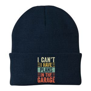 I Can't I Have Plans In The Garage, Funny Car Mechanic Retro Knit Cap Winter Beanie