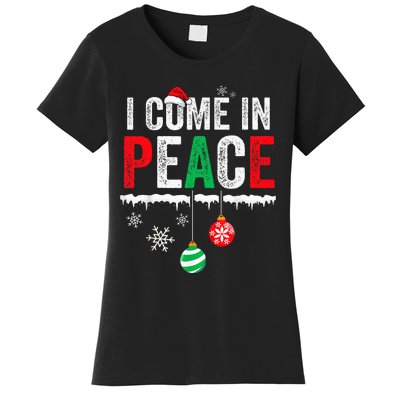 I Come In Peace IM Peace Funny Matching Couple Christmas Women's T-Shirt