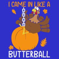 I Came In Like A Butterball Funny Thanksgiving Turkey Gift Stripe Pom Pom Beanie