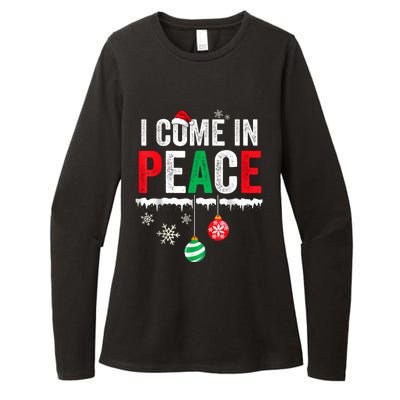 I Come In Peace IM Peace Funny Matching Couple Christmas Womens CVC Long Sleeve Shirt