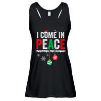 I Come In Peace IM Peace Funny Matching Couple Christmas Ladies Essential Flowy Tank