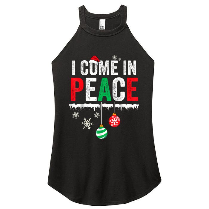 I Come In Peace IM Peace Funny Matching Couple Christmas Women's Perfect Tri Rocker Tank