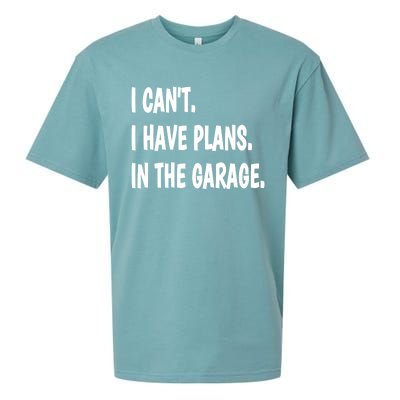 I Can't I Have Plans In The Garage Gift Sueded Cloud Jersey T-Shirt